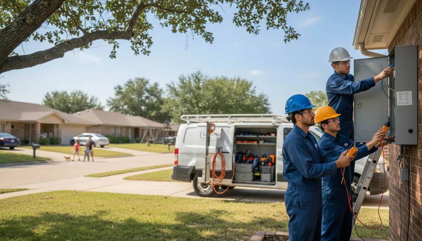 Certified electrician providing emergency electrical services in Milford, TX